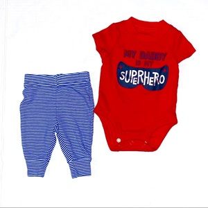 4/$20 NB Carters Baby Outfit Red/Blue/White EUC